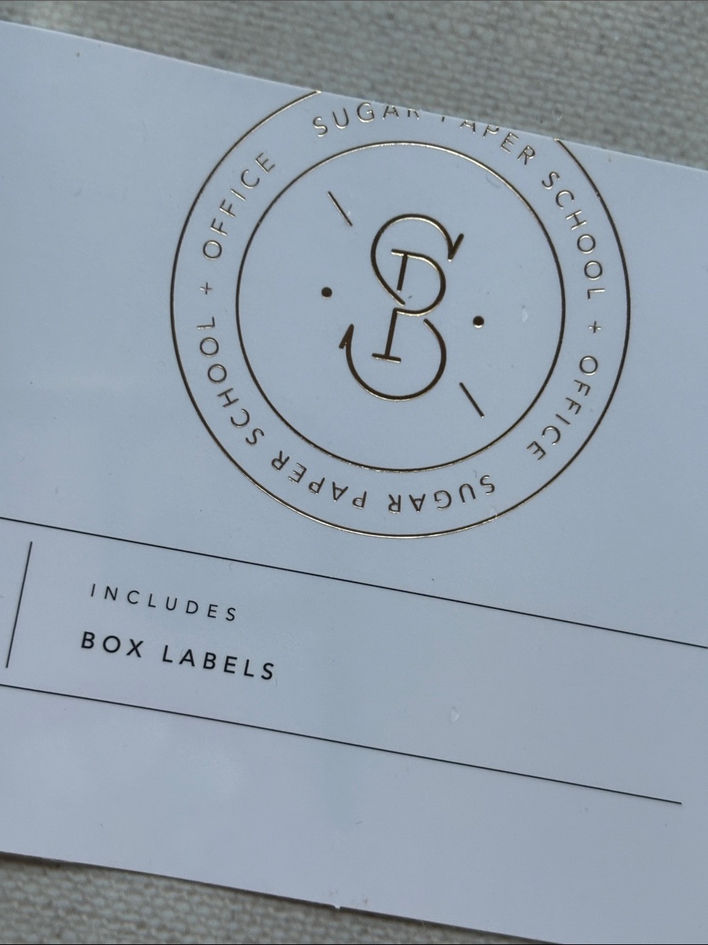 Sugar Paper Document Box with Box Labels - Picture 6 of 16